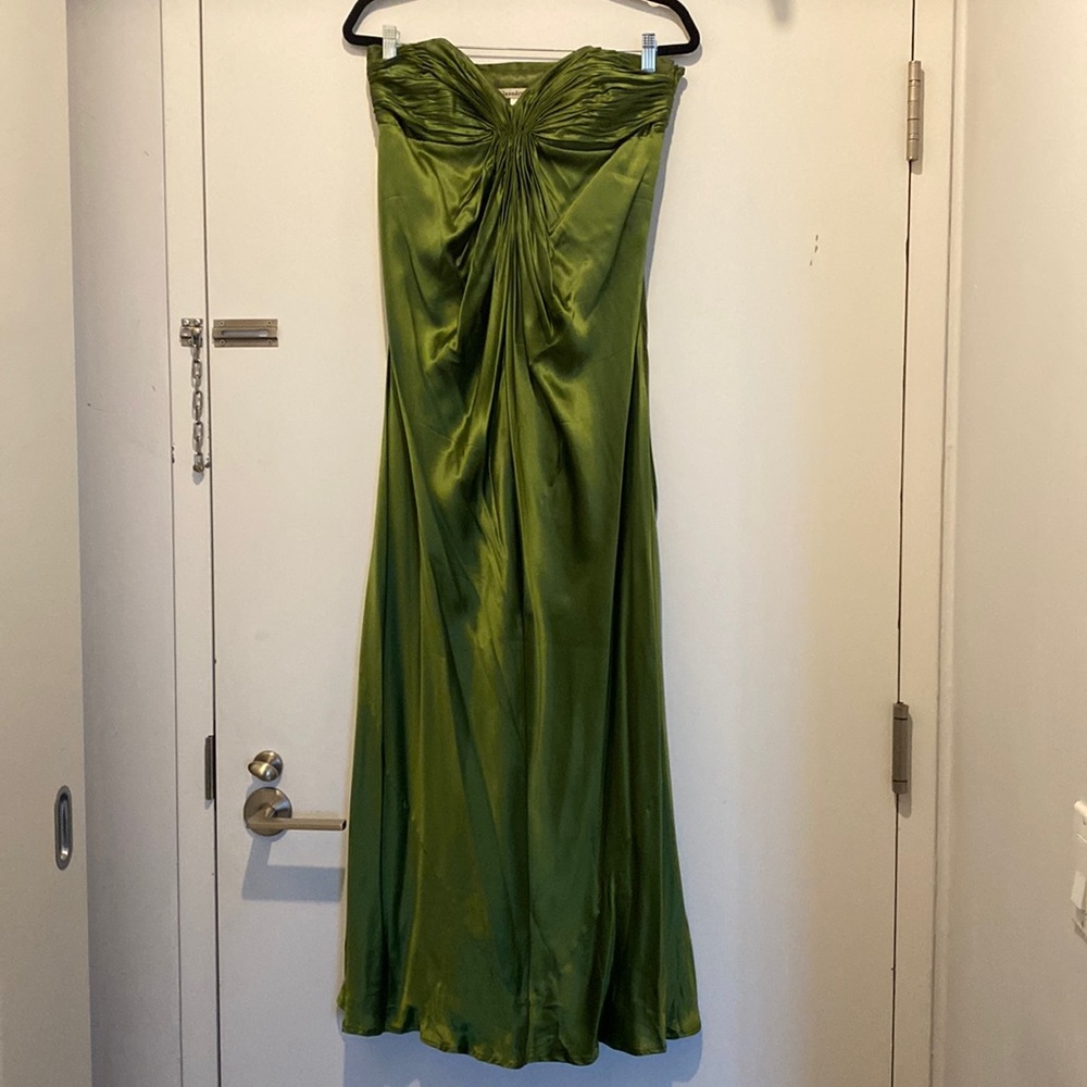 100% Silk Green Laundry By Design Gown